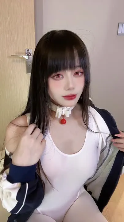 九言 cosplay album Jiuyan – White Gym Uniform - Video 34