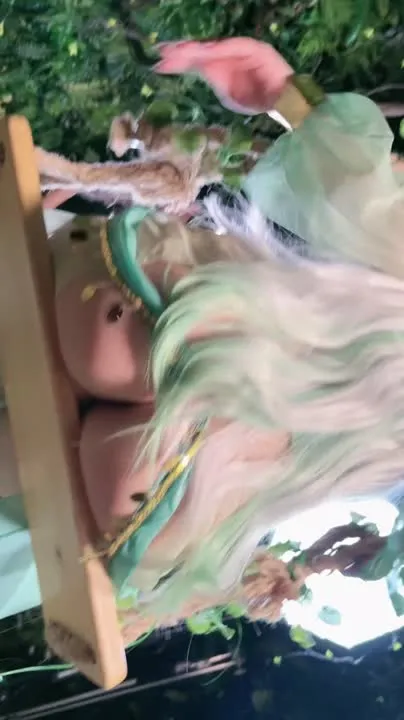 九言 cosplay album Jiuyan como Rukkhadevata - Elfa da Floresta Encantada - Video 56