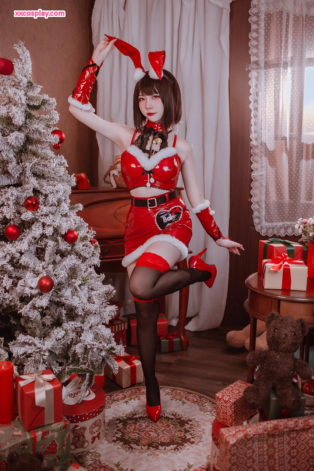 Nisa Christmas Santa Bunny