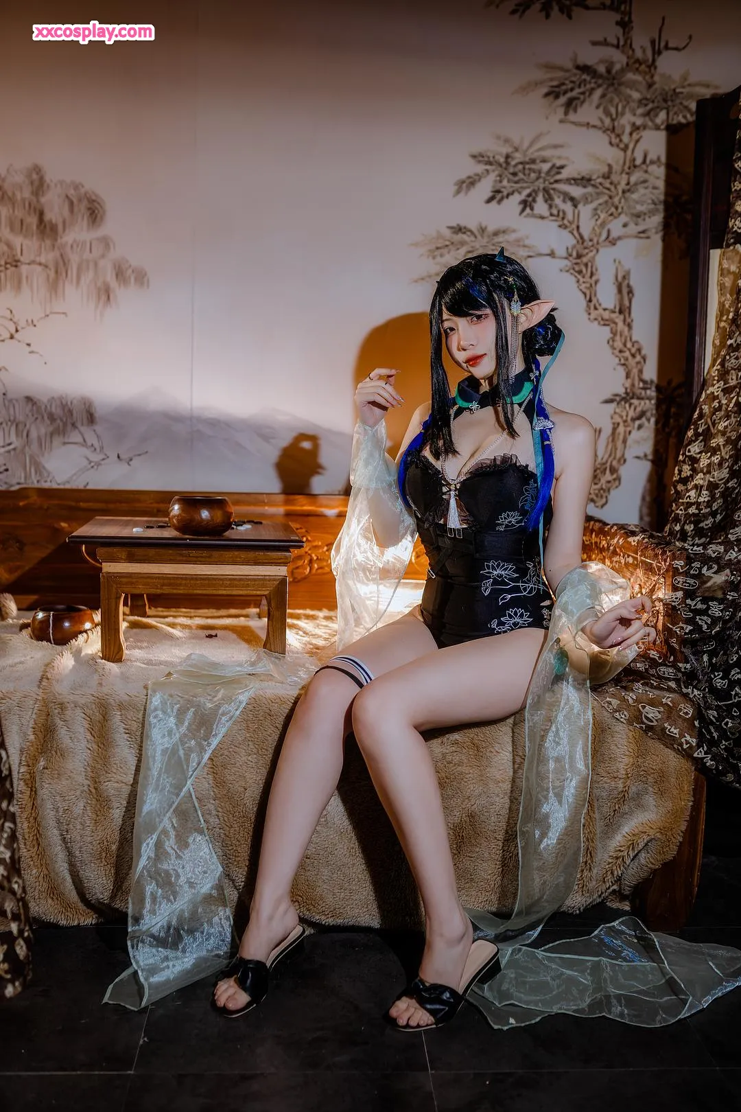 二佐Nisa：泰拉夏日纪事 - 方舟斯卡蒂午夜泳装