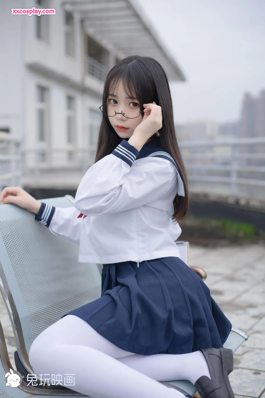 Tuwan Yinghua: Miaomiao's White Thighhighs Sailor Uniform