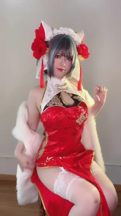 半半子 cosplay album บันบันจื่อ: กี่เพ้าแมวเชสเชียร์ - Video 46