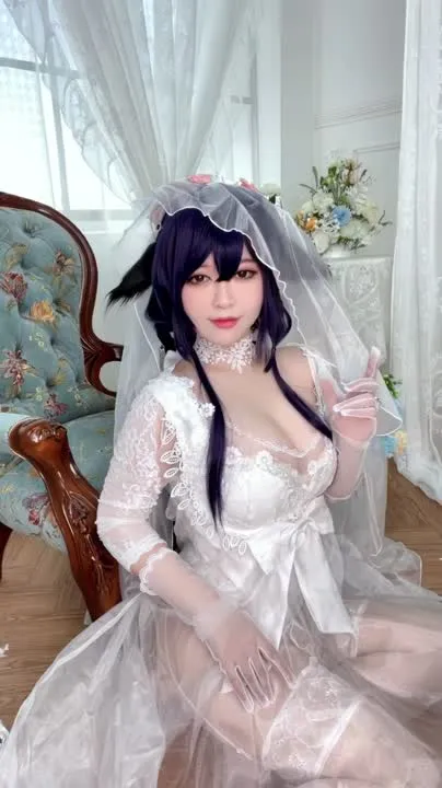 半半子 cosplay album Banbanzi - Braut-Cosplay - Video 54