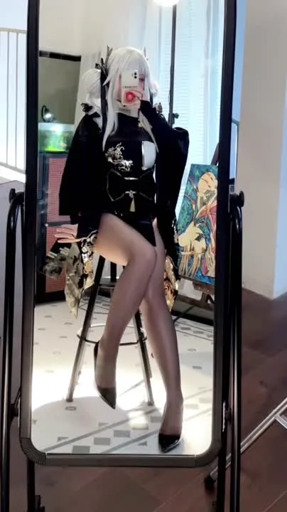 半半子 cosplay album Banbanzi en Blanc de Nikke - Video 70