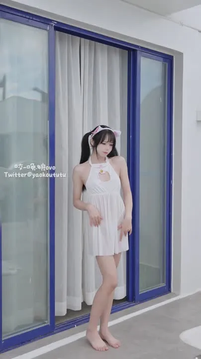 咬一口兔娘 cosplay album Yaoyikoutunang (Kelinci Klepon Lengket) - Gaya Bunny - Video 1
