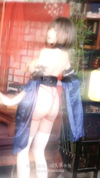 咬一口兔娘 cosplay album 咬一口兔娘: 화갑 좀비 나이트 - Video 74