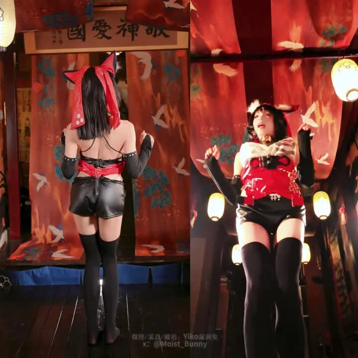 咬一口兔娘 cosplay album Yiko Shiruntu as Nekomiya Mana Roly-Poly - Zenless Zone Zero - Video 76