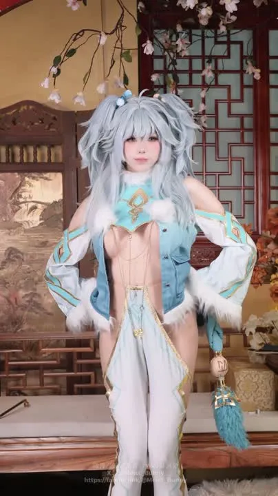 咬一口兔娘 cosplay album Yiko Wet Rabbit : Floren - Mains miraculeuses raniment le printemps - Video 80