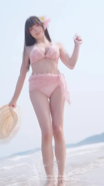 咬一口兔娘 cosplay album Yiko กระต่ายเปียกชุ่ม: วันหยุดสีชมพู - Video 100