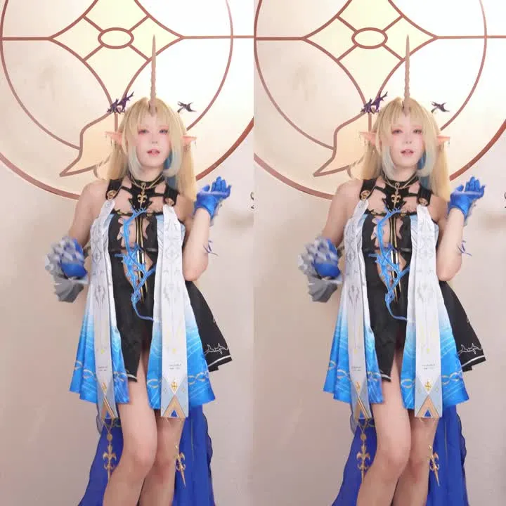 咬一口兔娘 cosplay album Yiko RabbitのWuthering Waves フローデリスコスプレ - Video 102