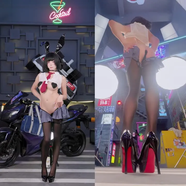 咬一口兔娘 cosplay album Yiko กระต่ายเปียก: ไซเบอร์พังก์ รีเวิร์ส เจเค - Video 91