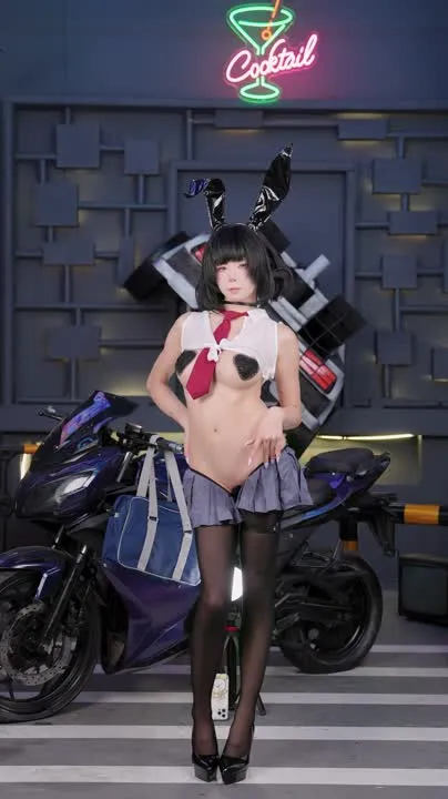 咬一口兔娘 cosplay album Yiko กระต่ายเปียก: ไซเบอร์พังก์ รีเวิร์ส เจเค - Video 92