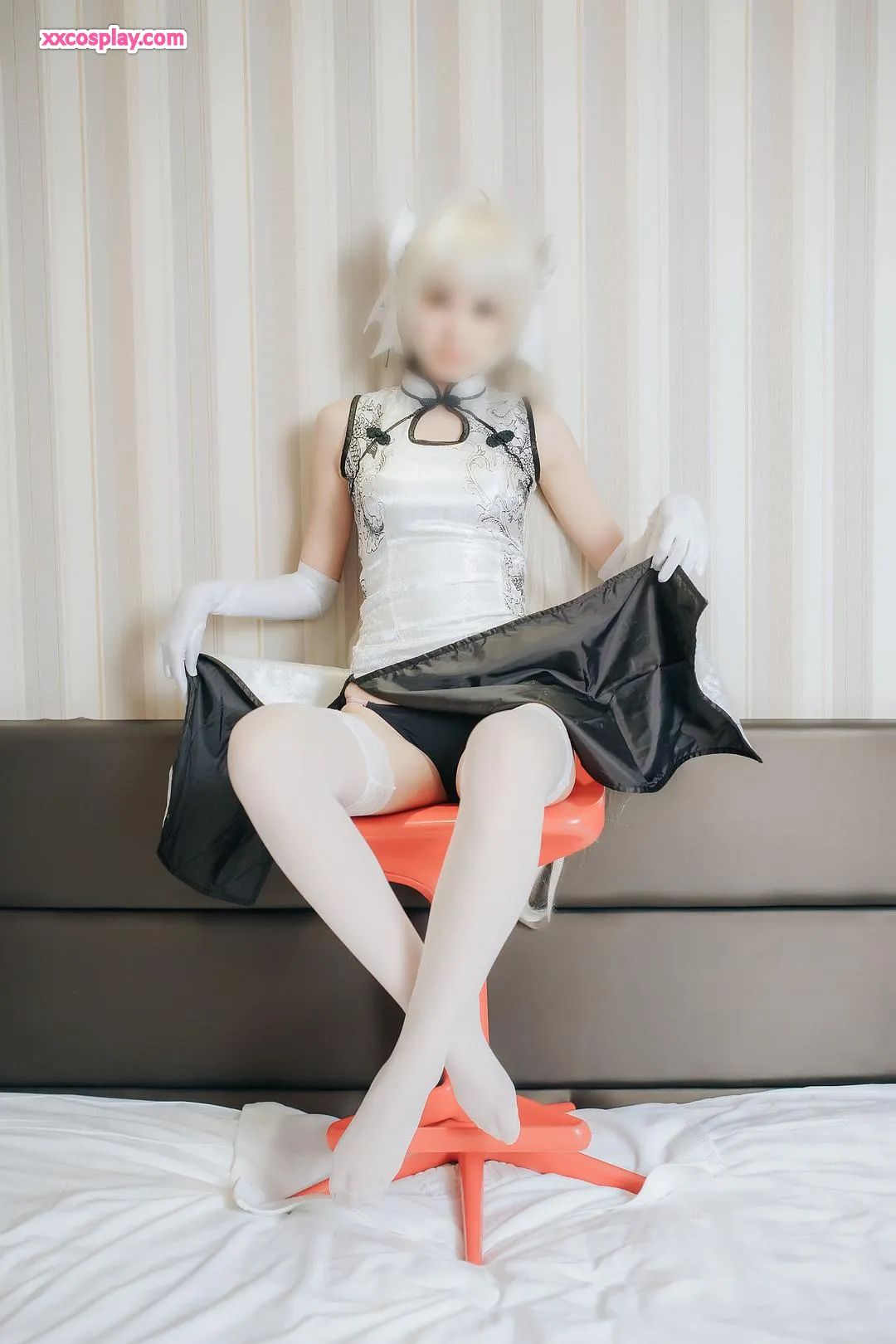 Shoujo Eiga como Sora Kasugano em Cheongsam Branco (Yosuga no Sora)