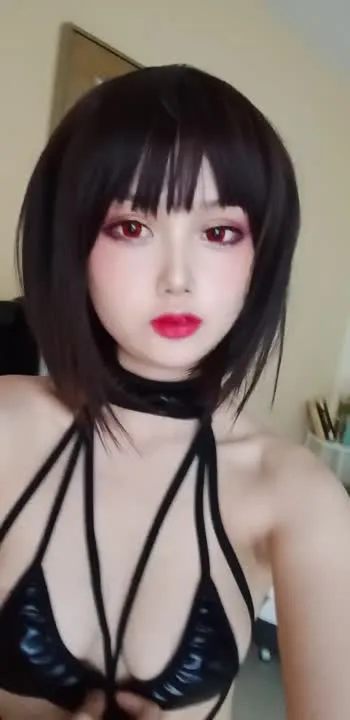 您的蛋蛋 cosplay album 닌데 단단: 매혹적인 블랙 레이스 란제리 셀카 - Video 36