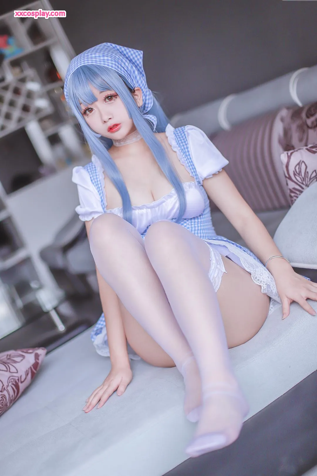 Hina Jiao - Cosplay Empregada Azul