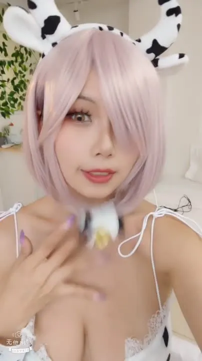 末夜787 cosplay album Kosplay Bikini Corak Lembu Menggemaskan Moye 787 - Video 14
