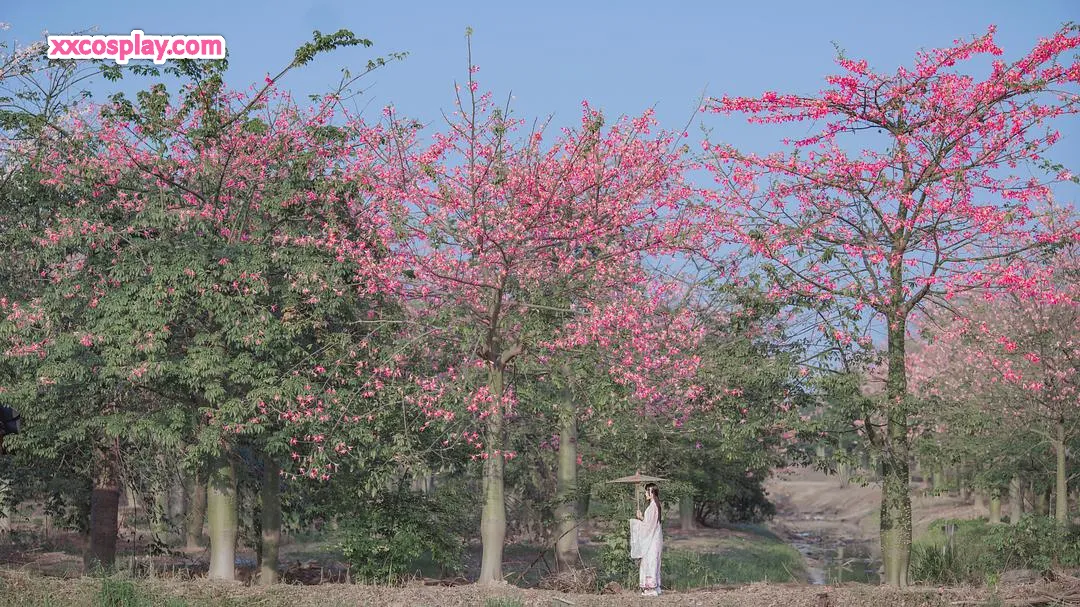 樱桃喵的桃花汉服