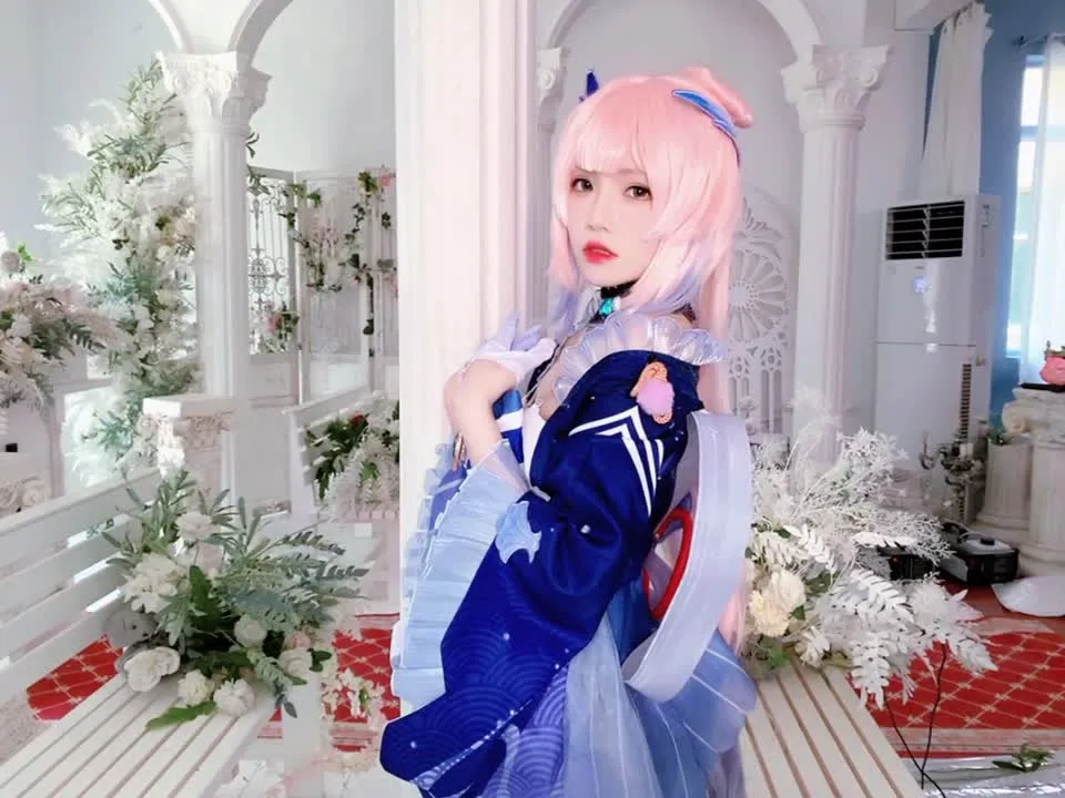 桜桃喵 cosplay album 桜桃喵の珊瑚宮心海コスプレ - Video 30