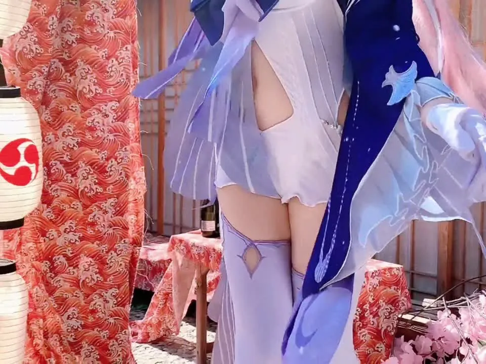 桜桃喵 cosplay album 桜桃喵の珊瑚宮心海コスプレ - Video 32