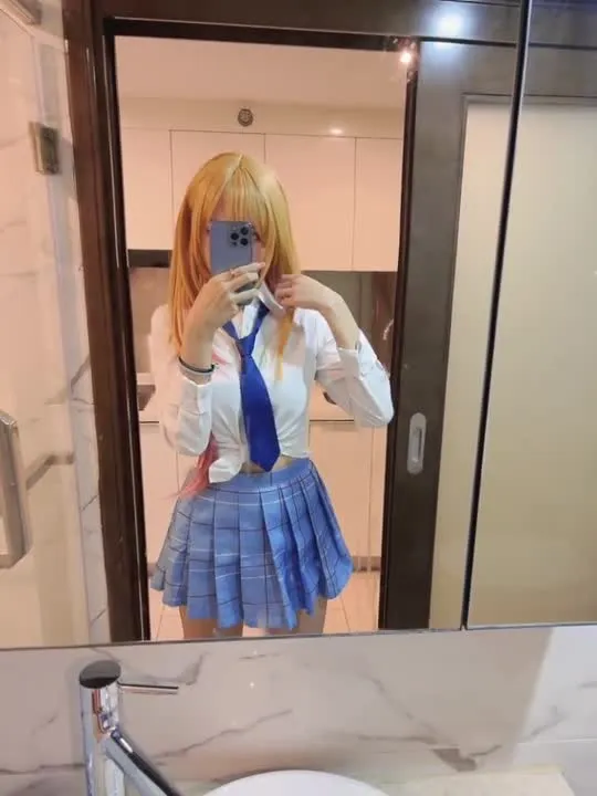 洛桑w伊梓 cosplay album 루오상 w 이지 - 키타가와 마린 코스프레 - Video 34