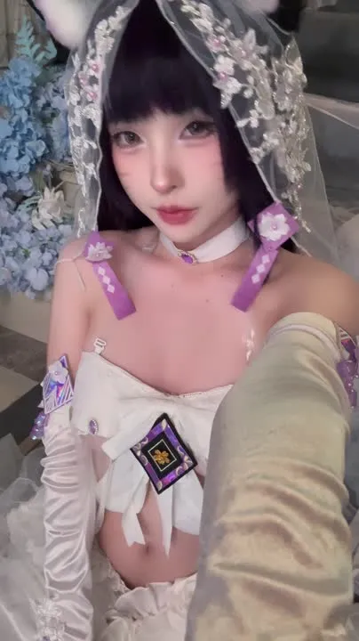 清水由乃 cosplay album 清水由乃 碧藍航線 武藏 紫藤新娘 - Video 52