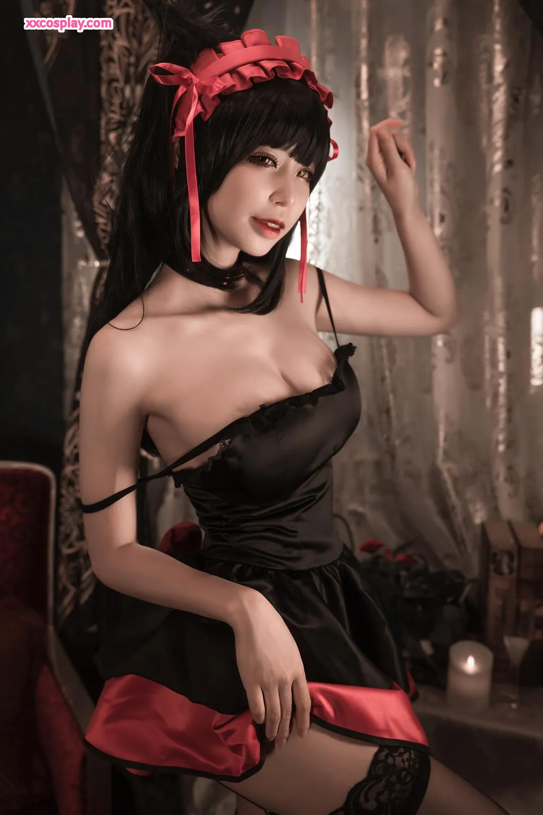 Ai Laoshi PhD: Kurumi Tokisaki dalam Lingerie Kucing Menggoda