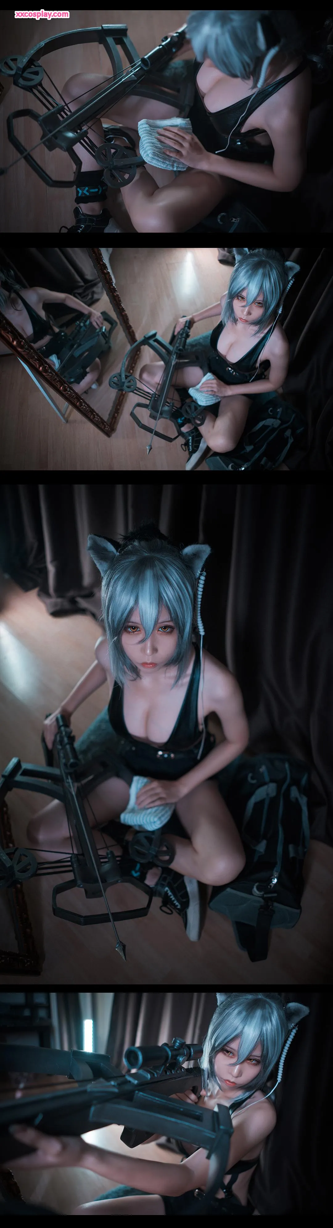 Ai Laoshi PhD : Cosplay Chat-Fille aux Cheveux Argentés Arknights