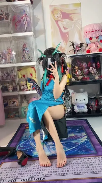 白栎Shirly cosplay album 白栎 Shirly 的诱惑旗袍 Cosplay - Video 68