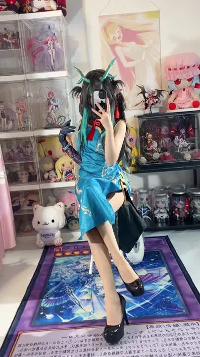 白栎Shirly cosplay album 白栎 Shirly 的诱惑旗袍 Cosplay - Video 77