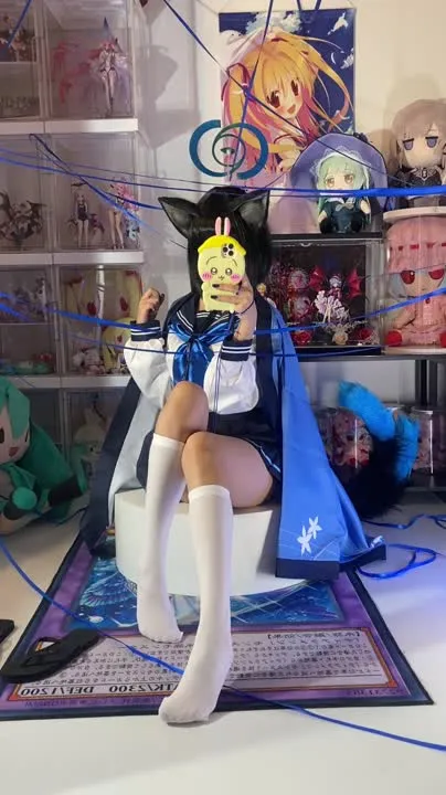 白栎Shirly cosplay album Shirly: Kiryu Kikyo Catgirl Sailor Uniform - Video 49