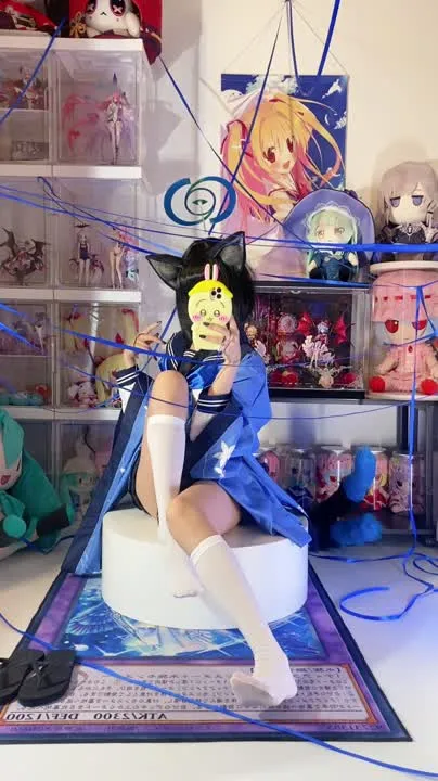 白栎Shirly cosplay album Shirly: Kiryu Kikyo Catgirl Sailor Uniform - Video 50