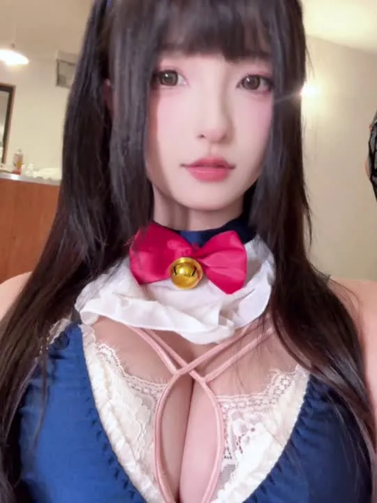 神楽坂真冬 cosplay album Kagurazaka Manatsu: White Silk Catgirl - Video 77