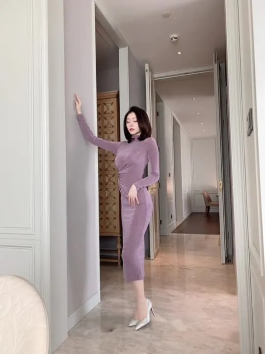 陆萱萱&安然 cosplay album An Ran dans une robe violette enchanteresse - Video 91