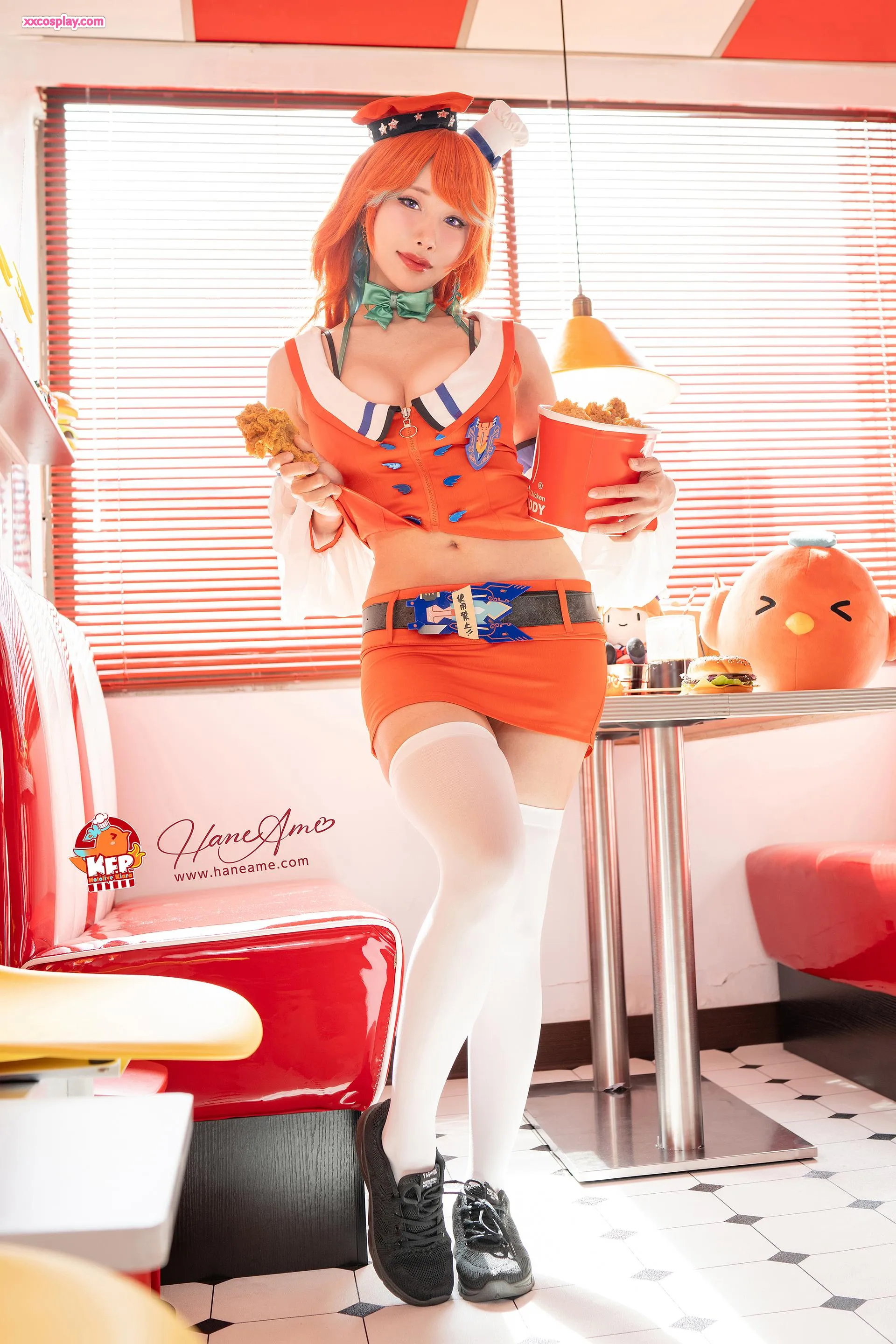 HaneAme as Hololive Korone: Santa & Star-Spangled Bunny