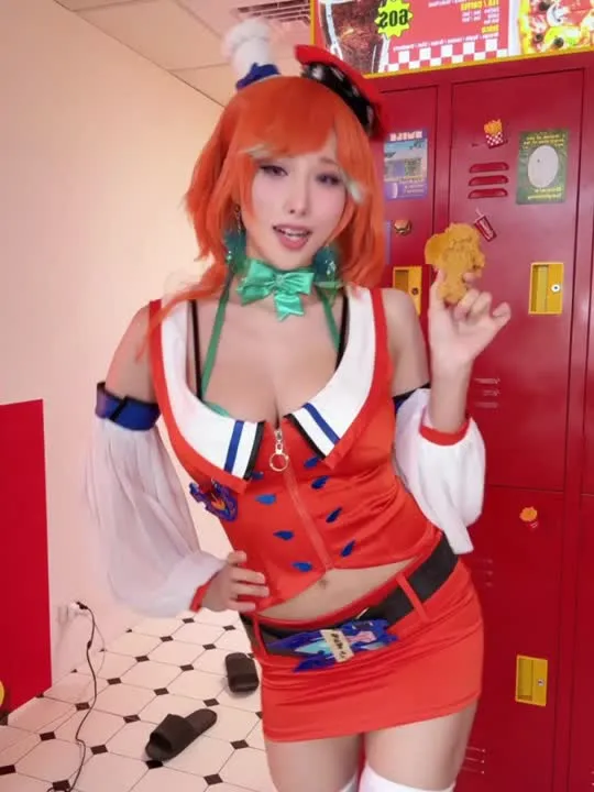 雨波_HaneAme cosplay album HaneAme sebagai Korone Hololive: Santa & Kelinci Bendera Bintang - Video 103