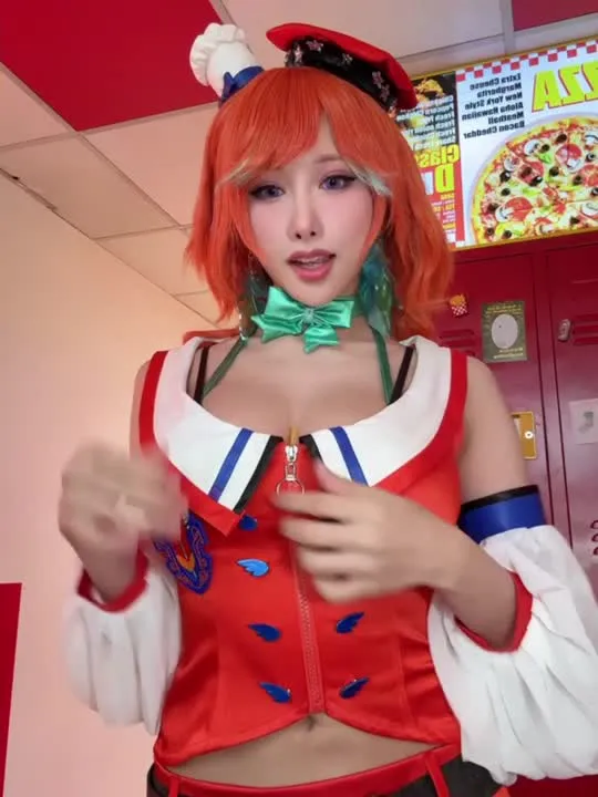 雨波_HaneAme cosplay album HaneAme sebagai Korone Hololive: Santa & Kelinci Bendera Bintang - Video 112