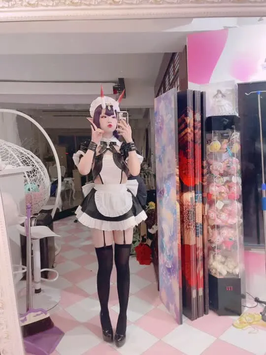 雪晴Astra cosplay album Xueqing Astra's Seductive Demon Maid Cosplay - Video 10