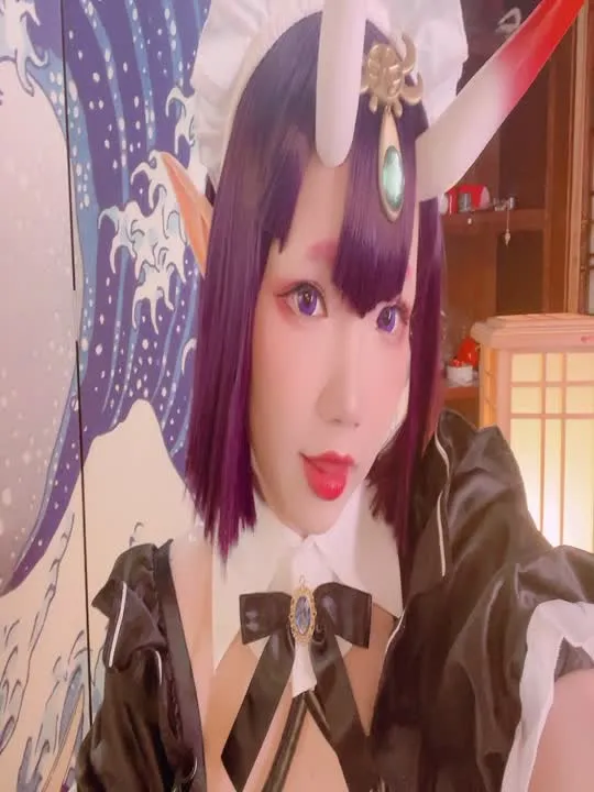 雪晴Astra cosplay album Xueqing Astra's Seductive Demon Maid Cosplay - Video 11