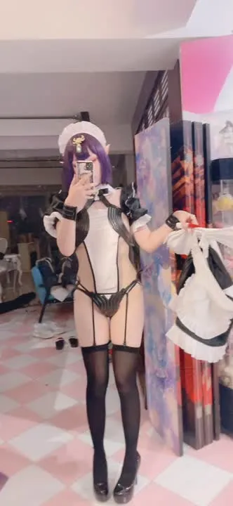 雪晴Astra cosplay album Xueqing Astra's Seductive Demon Maid Cosplay - Video 20