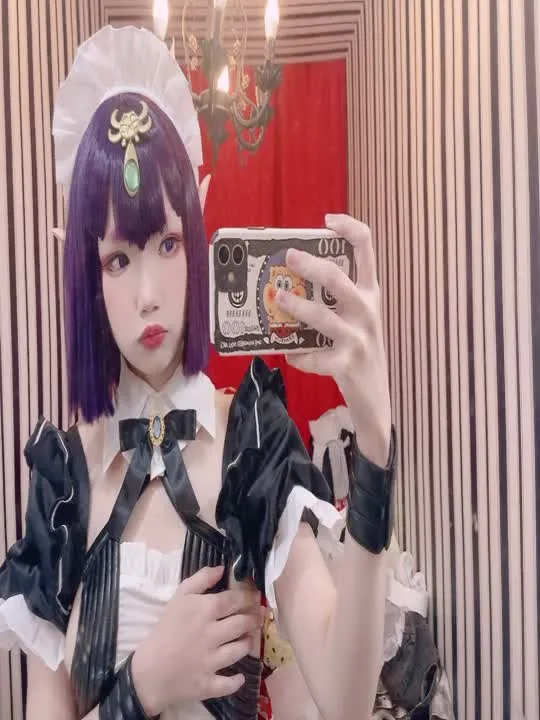 雪晴Astra cosplay album Xueqing Astra's Seductive Demon Maid Cosplay - Video 21