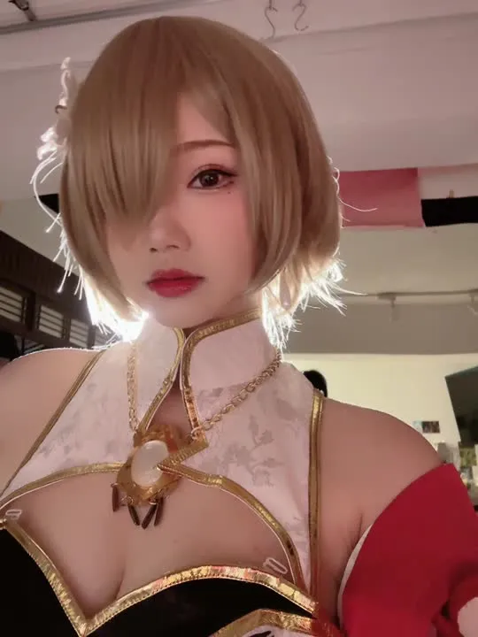 雪晴Astra cosplay album Xueqing Astra sebagai Rita Rossweisse - Qipao Huanxisha Kosplay (Honkai Impact 3rd) - Video 59