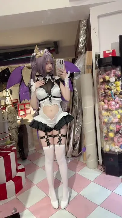 雪晴Astra cosplay album Xueqing Astra : Keqing en Nuisette de Contrainte Démoniaque - Video 21