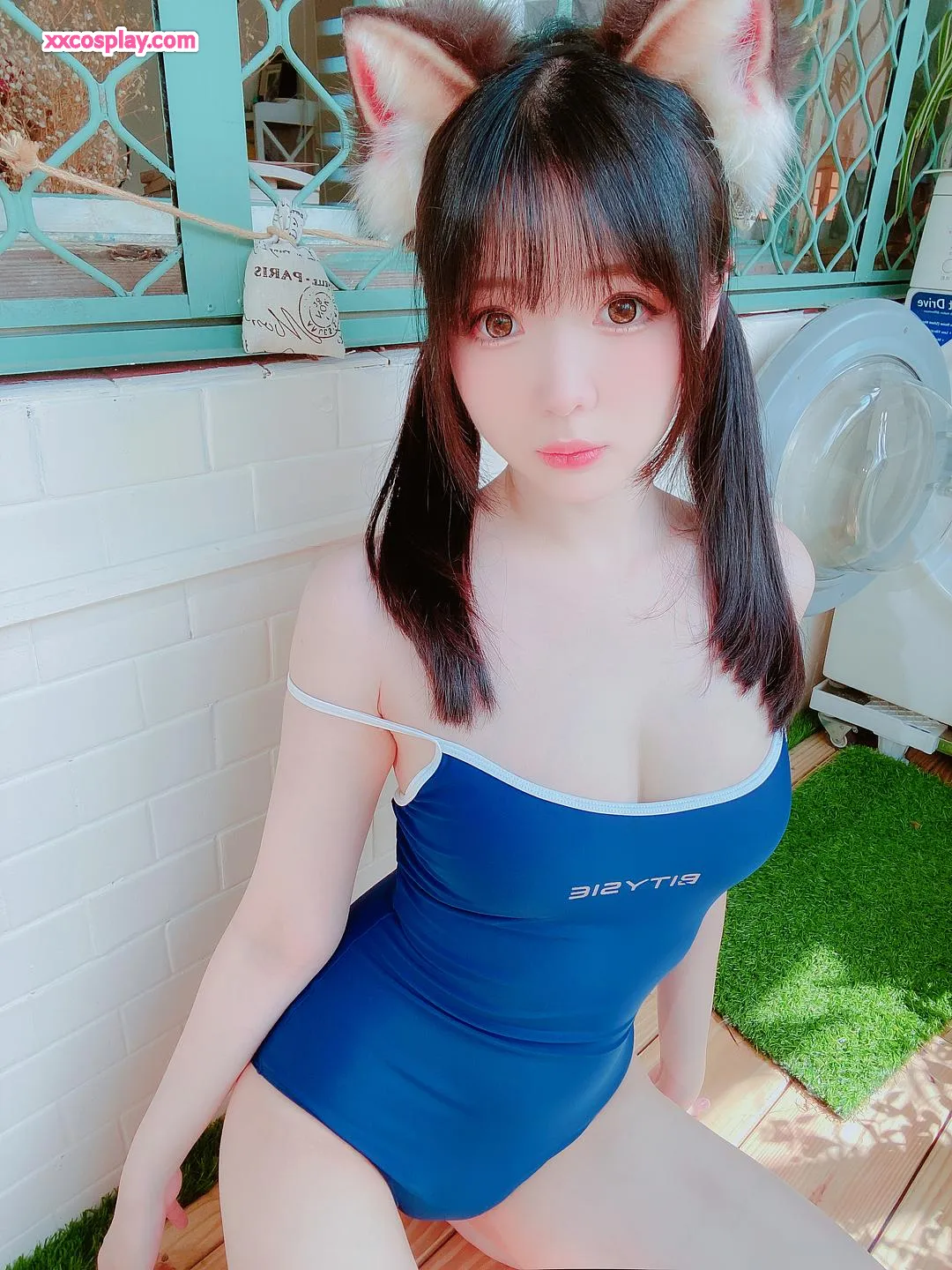 霜月Shimo的诱惑校泳装猫娘
