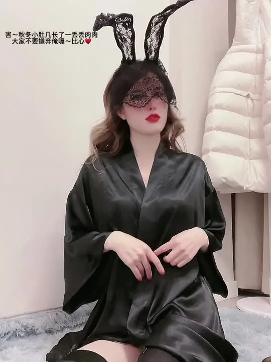 鹿八岁 cosplay album Lu Basui: Pajama Bunny Girl - Video 21