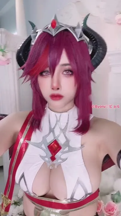 Byoru cosplay album Byoru sebagai Succubus Rosaria (Genshin Impact) - Video 62