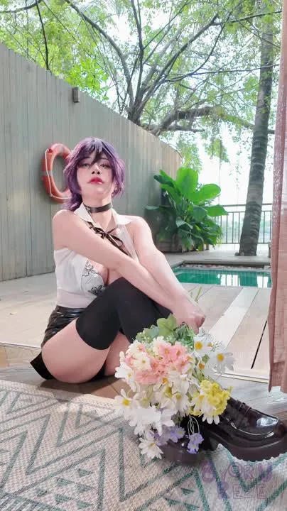 Byoru cosplay album Byoru sebagai Reze - Chainsaw Man Gravure - Video 73