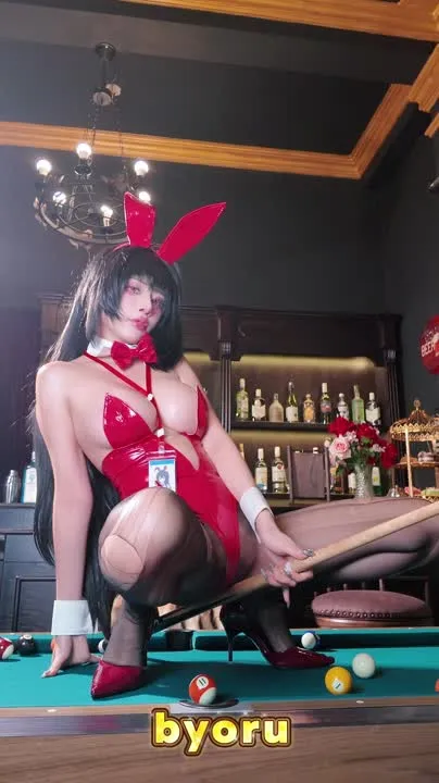 Byoru cosplay album Byoru sebagai Taihou Bunny Girl - Video 77