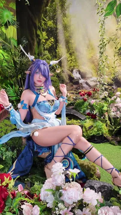 Byoru cosplay album Byoru sebagai Lauma – Nikke Elf Gravure - Video 61