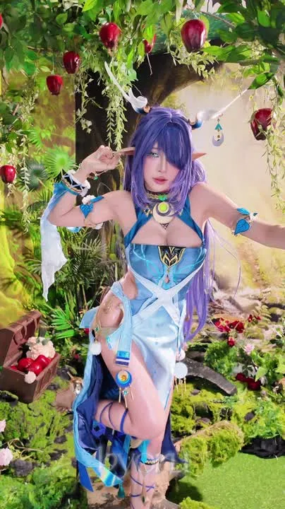 Byoru cosplay album Byoru sebagai Lauma – Nikke Elf Gravure - Video 73