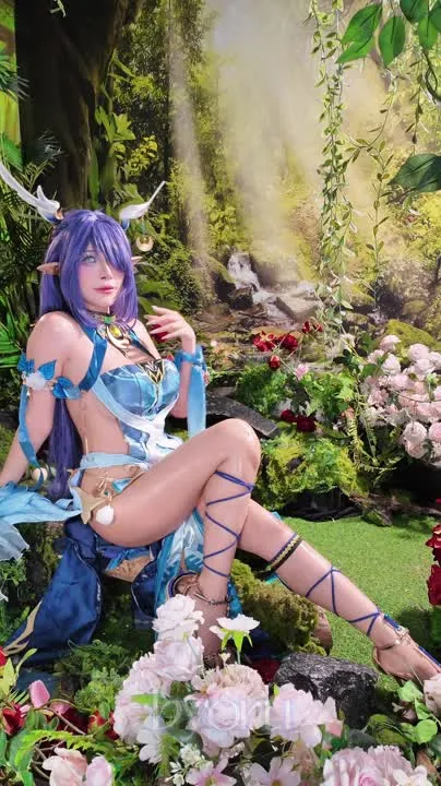 Byoru cosplay album Byoru sebagai Lauma – Nikke Elf Gravure - Video 75